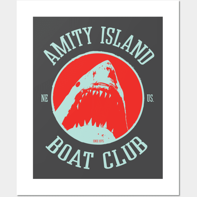 SHARK TOURS - NEW ENGLAND EST.1975 Wall Art by SALENTOmadness